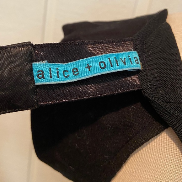 Alice + Olivia Black Cotton Midi Dress - Picture 3 of 4